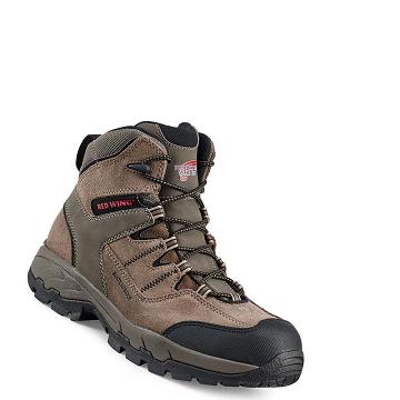 Red Wing TruHiker 6-inch Safety Toe Men's Hiking Boots Olive | ZA 263PJJ